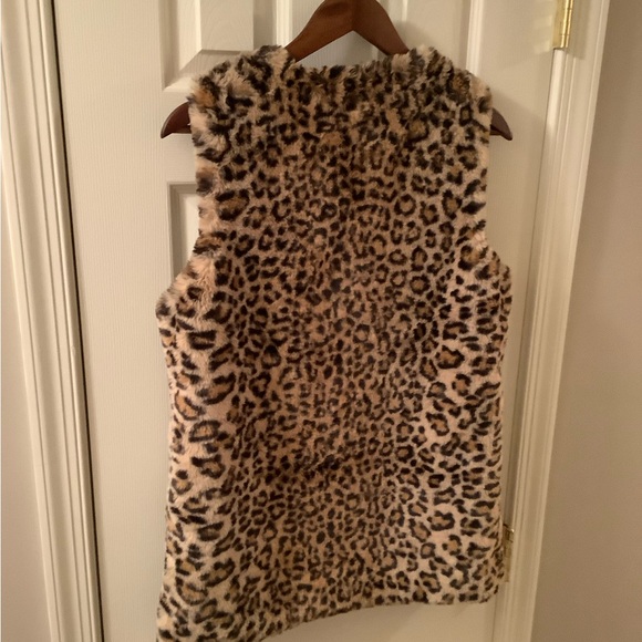 INC Leopard Print Faux Fur Vest Size S/M - Picture 12 of 16